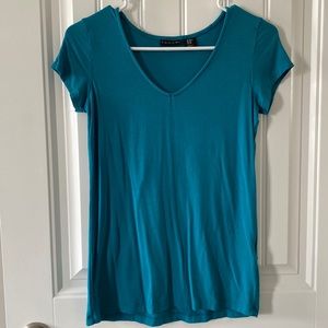 V-Neck Cap Sleeve Tee